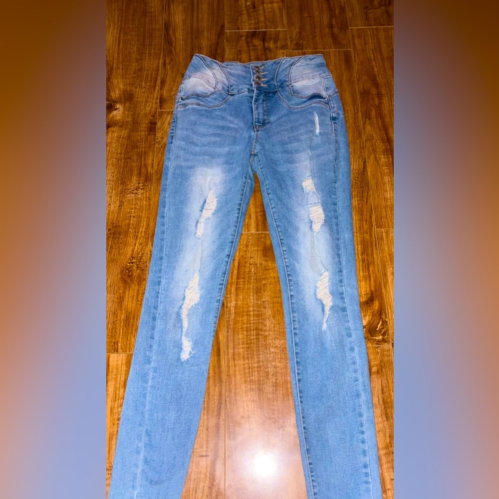Light denim jeans